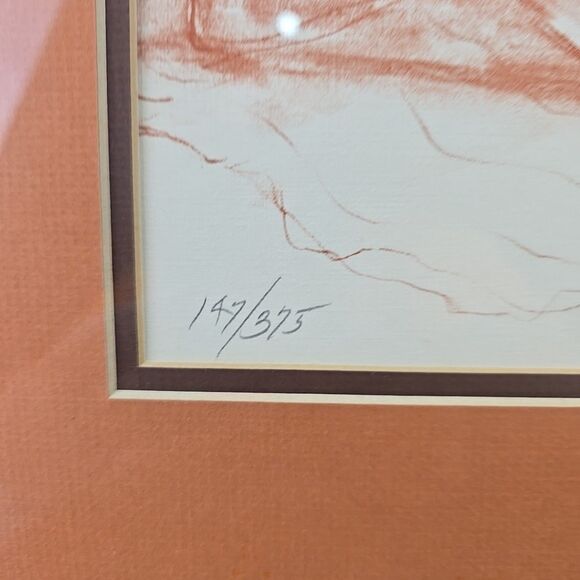 Vintage Lithograph Print by Connie King "Erica" Ltd Ed 147/375 Mat & Frame 17x20 - Picture 3 of 8